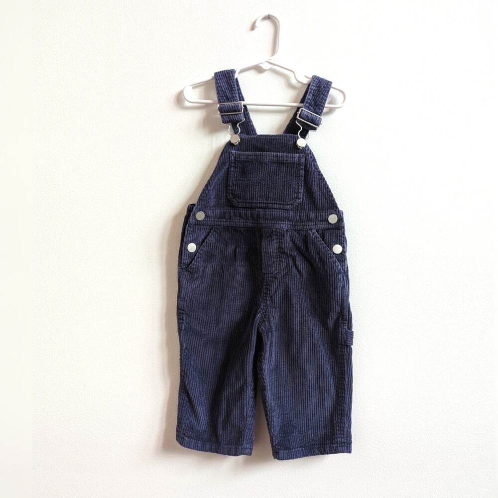 Vtg Hanna Andersson Corduroy Overalls 18-24m Navy